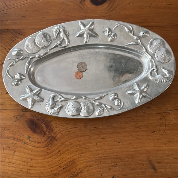 Mariposa Other - MARIPOSA BRILLANTE OVAL PLATTER STARFISH SEAHORSE used